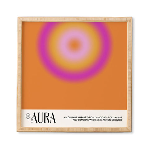 Mambo Art Studio Orange Aura Framed Wall Art