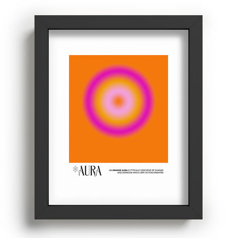 Mambo Art Studio Orange Aura Recessed Framing Rectangle