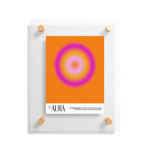 Mambo Art Studio Orange Aura Floating Acrylic Print