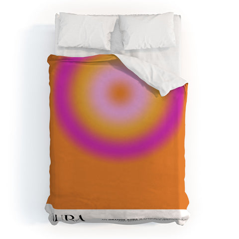 Mambo Art Studio Orange Aura Duvet Cover