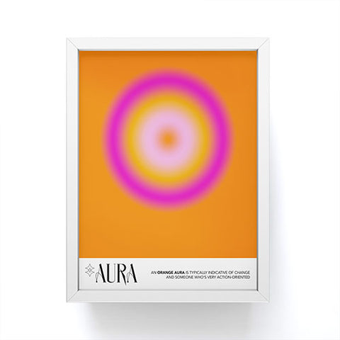 Mambo Art Studio Orange Aura Framed Mini Art Print