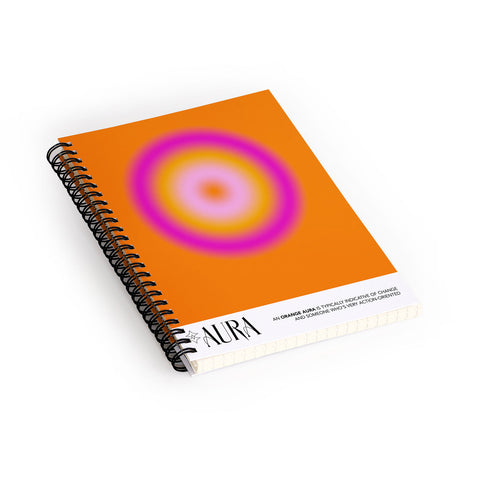 Mambo Art Studio Orange Aura Spiral Notebook