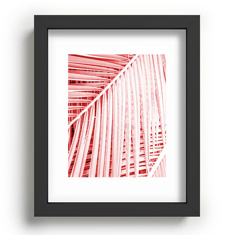 Mambo Art Studio Palm Leaves Living Coral Recessed Framing Rectangle