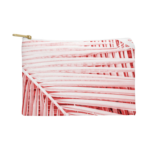 Mambo Art Studio Palm Leaves Living Coral Pouch