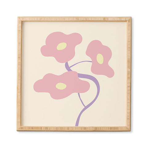 Mambo Art Studio Pastel Pink Bouquet Framed Wall Art