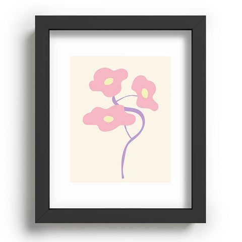 Mambo Art Studio Pastel Pink Bouquet Recessed Framing Rectangle