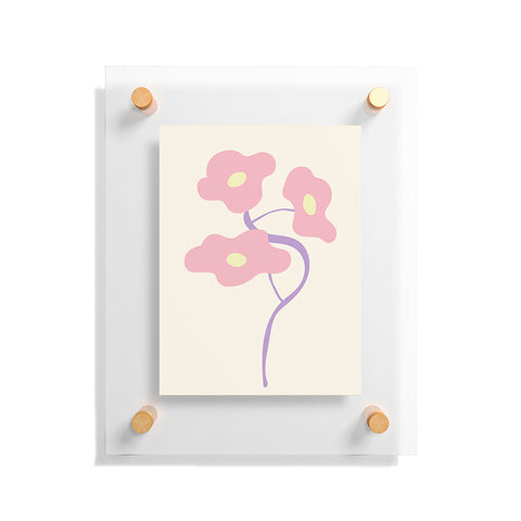 Mambo Art Studio Pastel Pink Bouquet Floating Acrylic Print