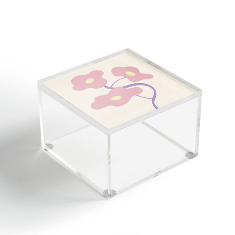 Mambo Art Studio Pastel Pink Bouquet Acrylic Box
