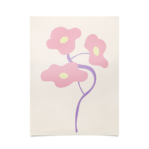 Mambo Art Studio Pastel Pink Bouquet Poster