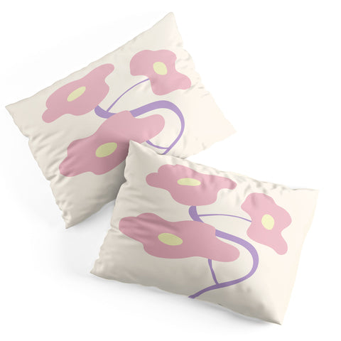 Mambo Art Studio Pastel Pink Bouquet Pillow Shams