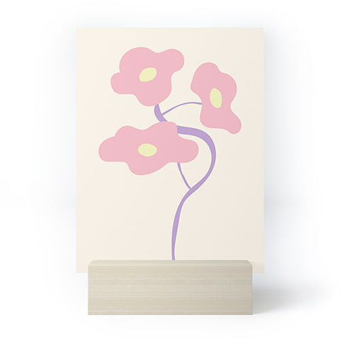 Mambo Art Studio Pastel Pink Bouquet Mini Art Print