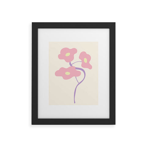 Mambo Art Studio Pastel Pink Bouquet Framed Art Print