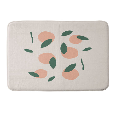 Mambo Art Studio Peaches and Oranges Memory Foam Bath Mat