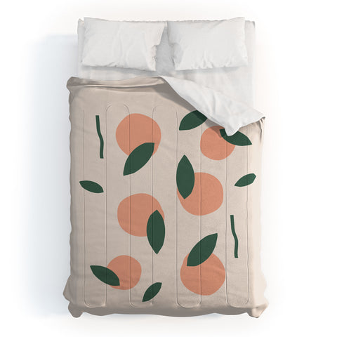 Mambo Art Studio Peaches and Oranges Comforter
