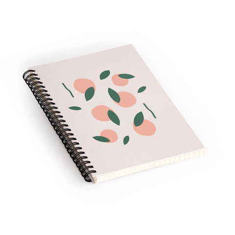 Mambo Art Studio Peaches and Oranges Spiral Notebook