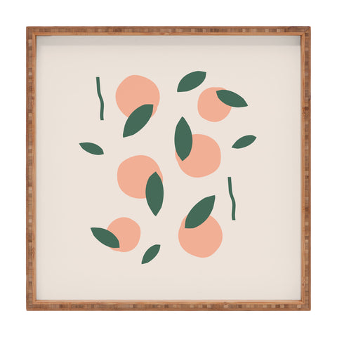 Mambo Art Studio Peaches and Oranges Square Tray