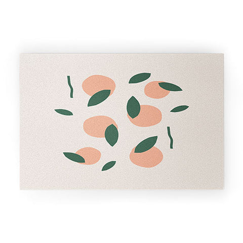 Mambo Art Studio Peaches and Oranges Welcome Mat