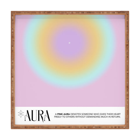 Mambo Art Studio Pink Aura Square Tray
