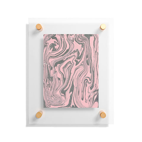Mambo Art Studio Pink Marble Paper Floating Acrylic Print