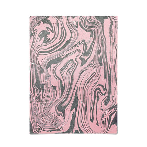 Mambo Art Studio Pink Marble Paper Poster