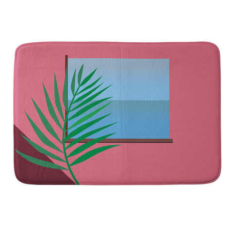 Mambo Art Studio Pink View Memory Foam Bath Mat