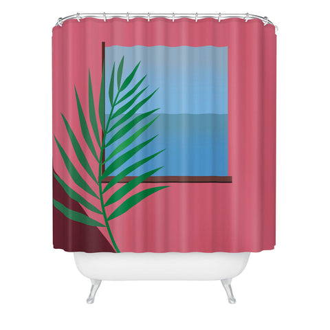 Mambo Art Studio Pink View Shower Curtain