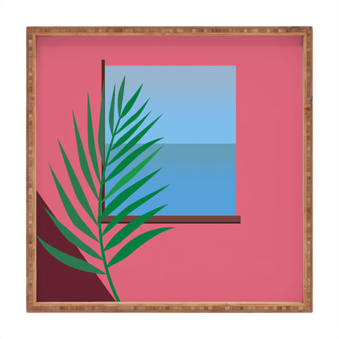 Mambo Art Studio Pink View Square Tray