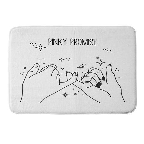 Mambo Art Studio Pinky Promise Memory Foam Bath Mat