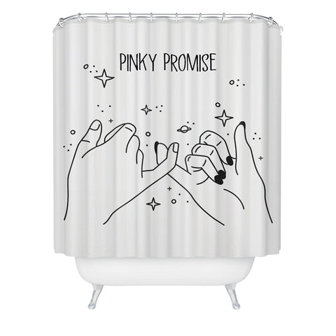 Mambo Art Studio Pinky Promise Shower Curtain