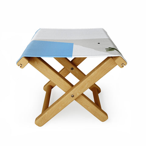 Mambo Art Studio Santorini Illustration Folding Stool