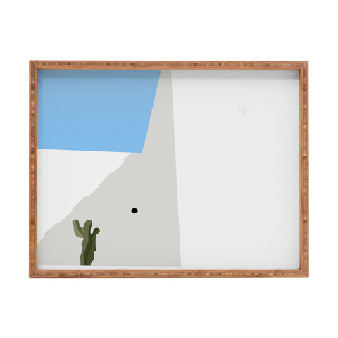 Mambo Art Studio Santorini Illustration Rectangular Tray