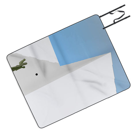 Mambo Art Studio Santorini Illustration Picnic Blanket