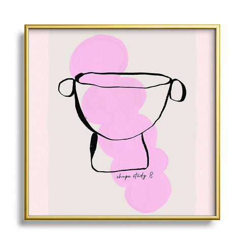 Mambo Art Studio Shape Study Kitchen Art 8 Metal Square Framed Art Print