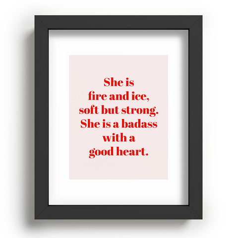Mambo Art Studio She is Fire and Ice Recessed Framing Rectangle