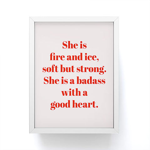 Mambo Art Studio She is Fire and Ice Framed Mini Art Print