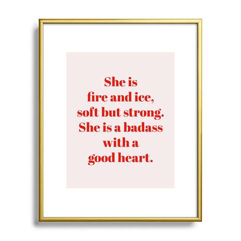 Mambo Art Studio She is Fire and Ice Metal Framed Art Print