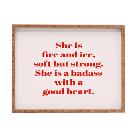 Mambo Art Studio She is Fire and Ice Rectangular Tray