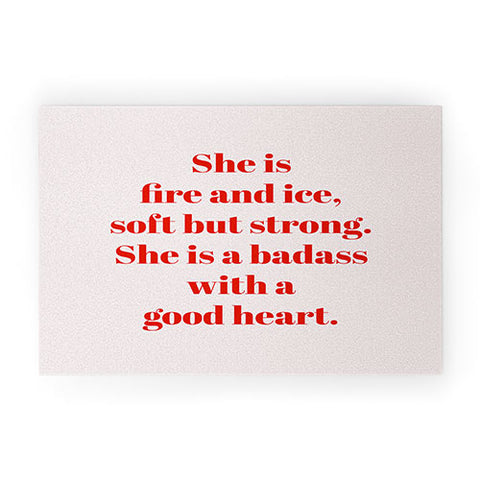 Mambo Art Studio She is Fire and Ice Welcome Mat