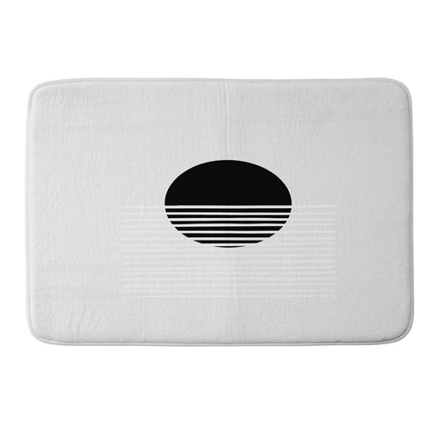 Mambo Art Studio Sunset Monochrome Memory Foam Bath Mat