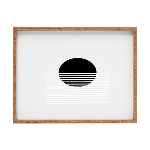 Mambo Art Studio Sunset Monochrome Rectangular Tray