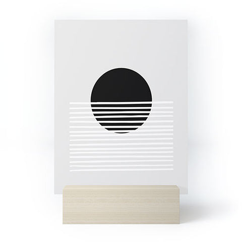 Mambo Art Studio Sunset Monochrome Mini Art Print
