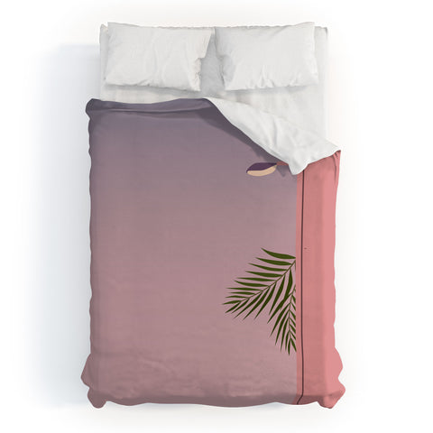 Mambo Art Studio Sunset Urban Landscape Duvet Cover