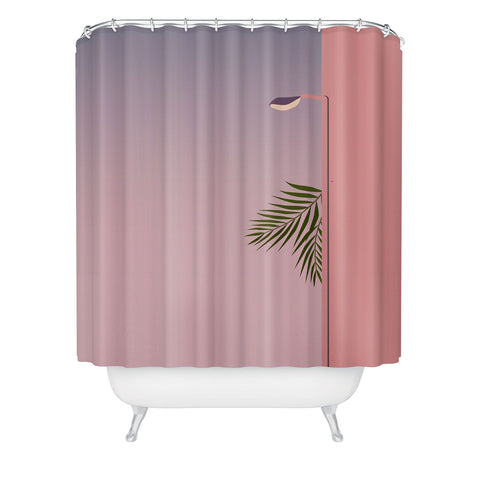 Mambo Art Studio Sunset Urban Landscape Shower Curtain