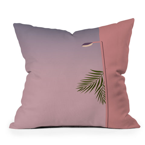 Mambo Art Studio Sunset Urban Landscape Throw Pillow