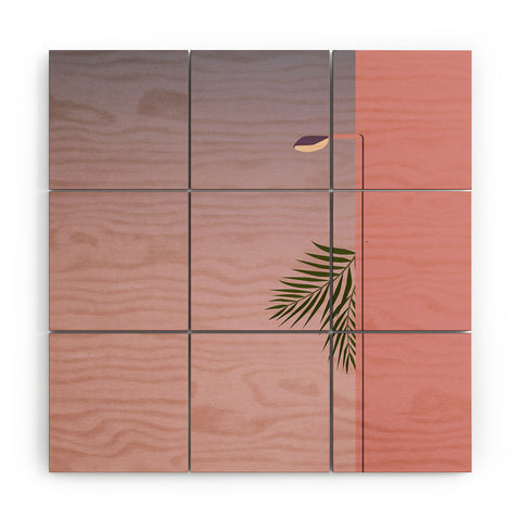 Mambo Art Studio Sunset Urban Landscape Wood Wall Mural