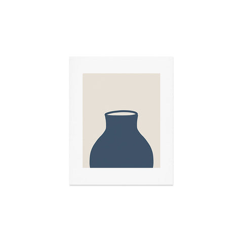 Mambo Art Studio Terracota Blue Vase Art Print