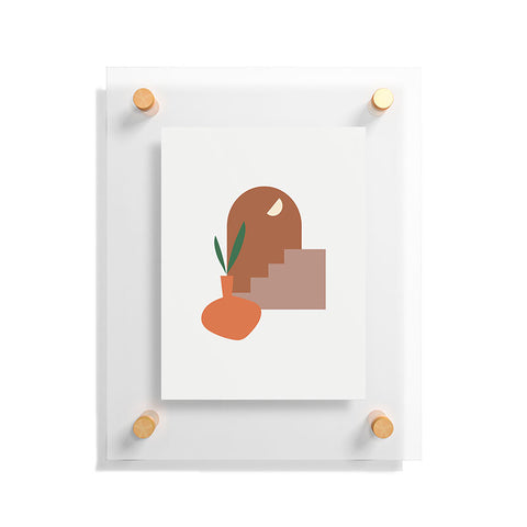 Mambo Art Studio Terracota Minimal Vase Floating Acrylic Print
