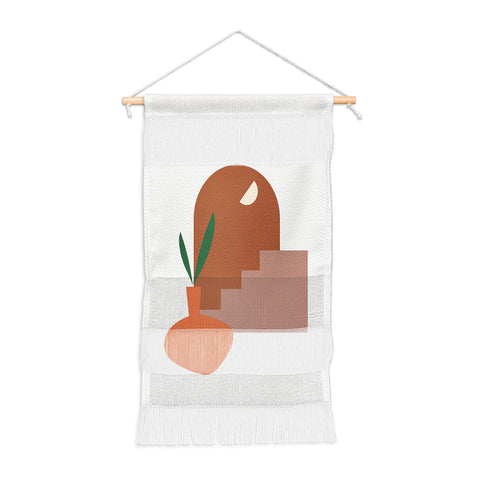 Mambo Art Studio Terracota Minimal Vase Wall Hanging Portrait