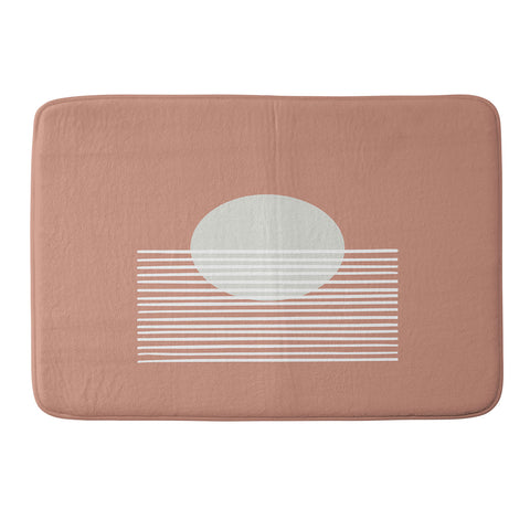 Mambo Art Studio Terracota Sunset Memory Foam Bath Mat