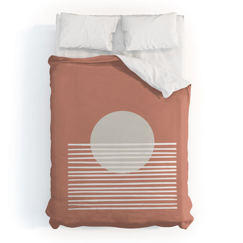 Mambo Art Studio Terracota Sunset Duvet Cover